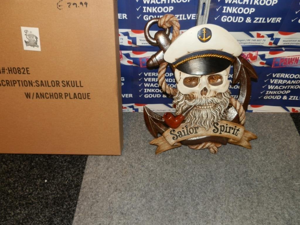 Wanddecoratie skull sailor spirit, Ophalen of Verzenden, Nieuw