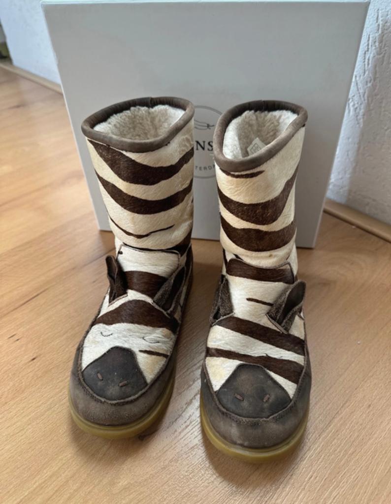 Donsje Amsterdam Wadudu exclusive Zebra Boots, Kinderen en Baby's, Ophalen of Verzenden, Zo goed als nieuw, Jongen of Meisje, Laarzen