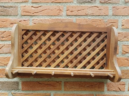 kop en schotel houder vintage, van hout, Diversen, Ophalen of Verzenden, 'T Olde Gre-j, Info@toldegrej.nl, Endepoelstraat 20f Didam