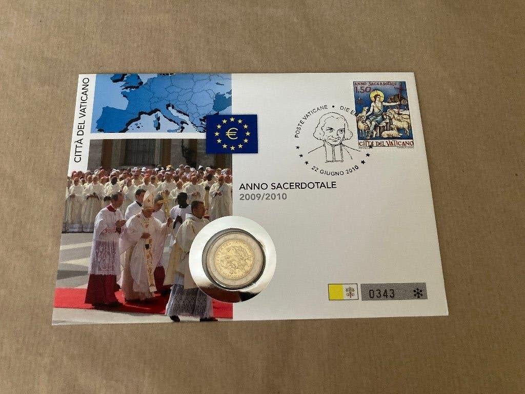 2 € Numisbrief. Vaticaan. 2010., Postzegels en Munten, Ophalen, Vaticaanstad, 2 euro, Losse munt