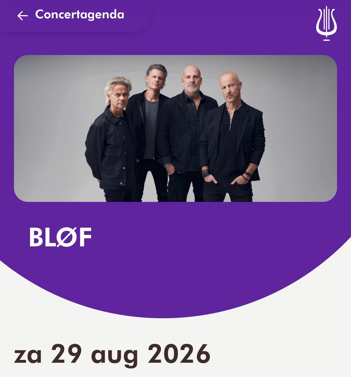 BLØF - za 29 aug 2026 - Amsterdam Concertgebouw | 2 tickets, Tickets en Kaartjes, Twee personen, Augustus