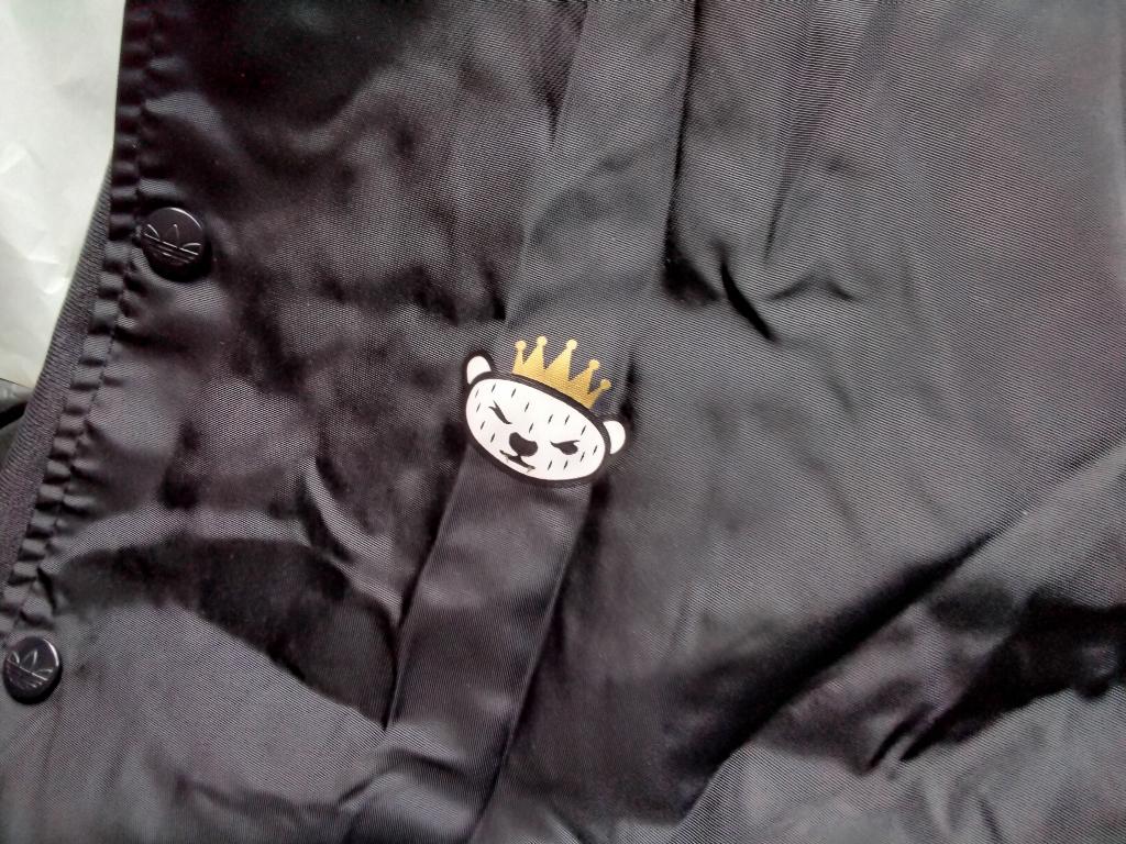 Zeldzame Adidas Nigo Jas Limited Editie Royal Bear Maat L, Ophalen, Zwart, Adidas Nigo, Maat 42/44 (L)