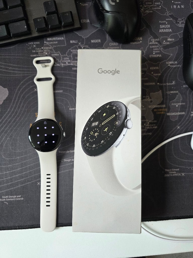 Google Pixel Watch 4 45mm, Wit, Google Pixel Watch, Ophalen of Verzenden, Zo goed als nieuw