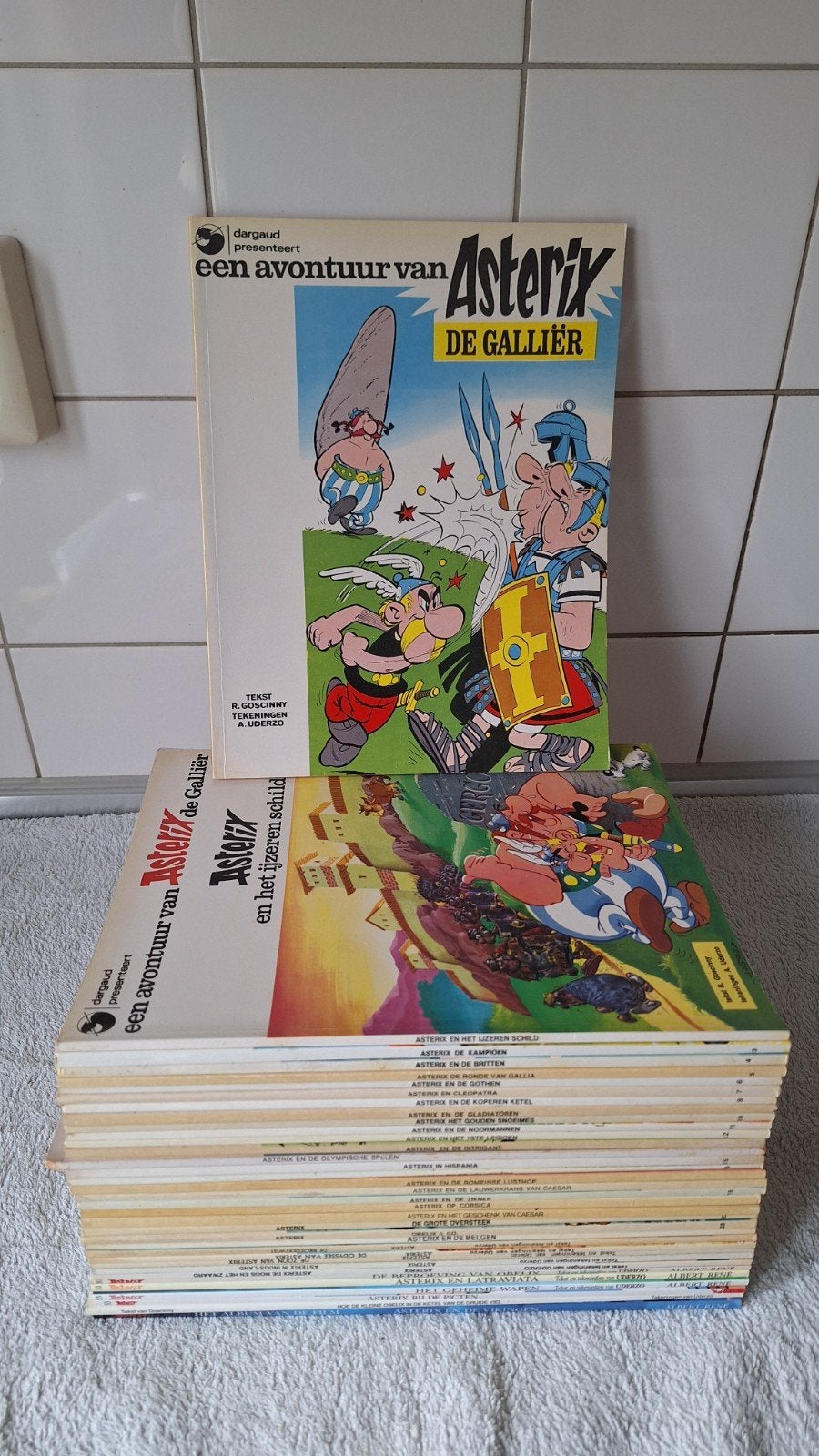 Grote collectie Asterix en Obelix stripboeken, Gelezen, Dargaud, Ophalen of Verzenden, Meerdere stripboeken