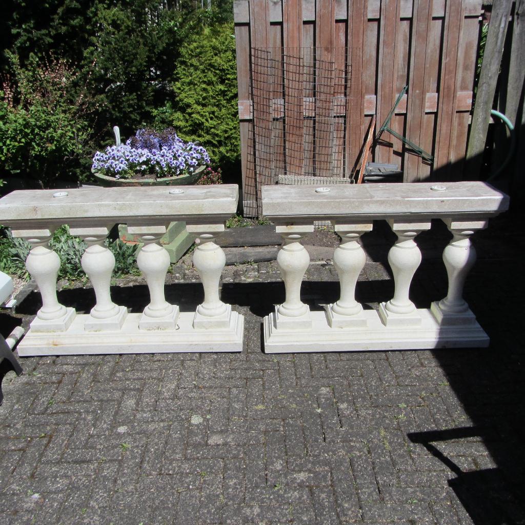balustrade, kunststof hek, Tuin en Terras, Ophalen, Gebruikt, Kunststof, Sierhekwerk