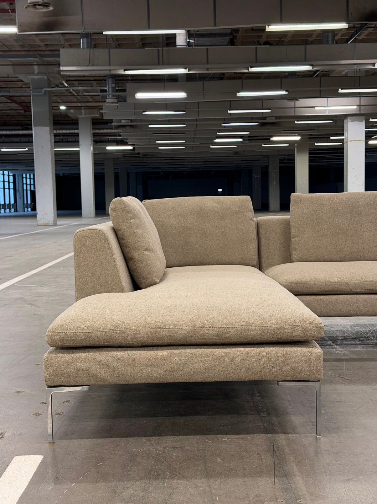 B&B Italia Charles Hoekbank | Beige | NIEUWSTAAT + Garantie, Overige materialen, Hoekbank, 300 cm of meer, Ophalen of Verzenden