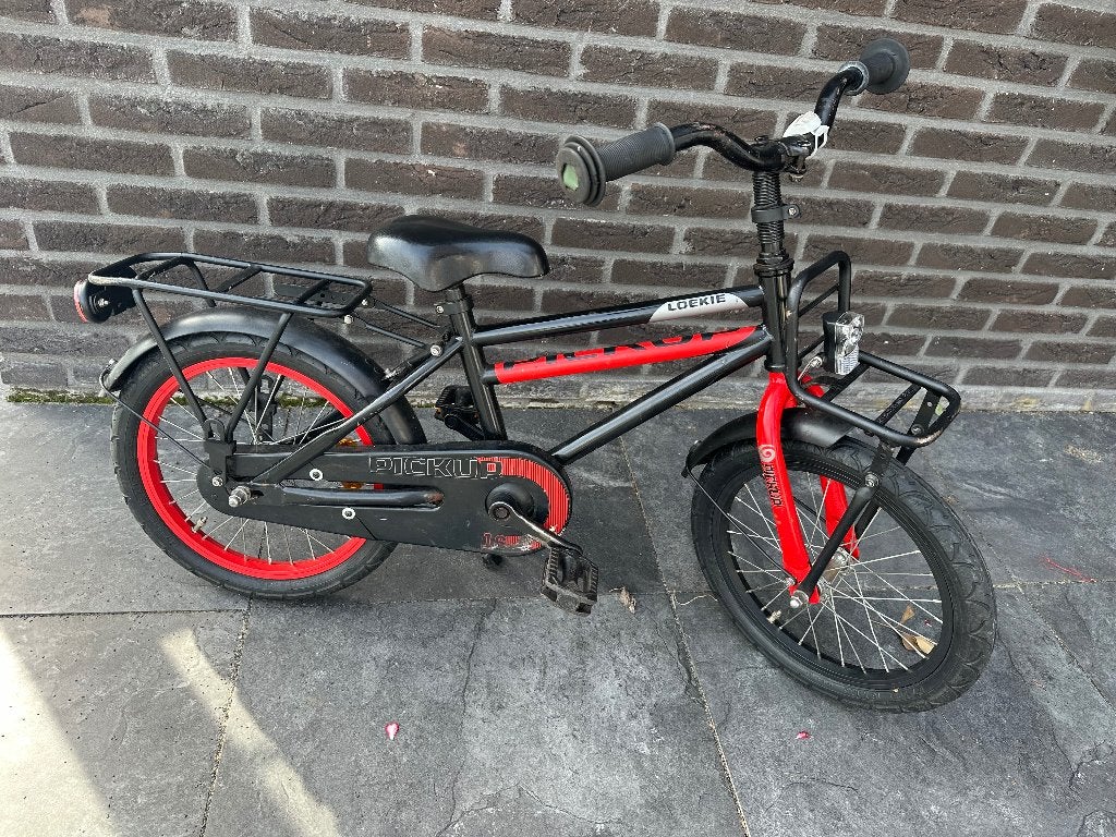 Jongens fiets 16” Loekie, Ophalen, Terugtraprem, Gebruikt, Loekie