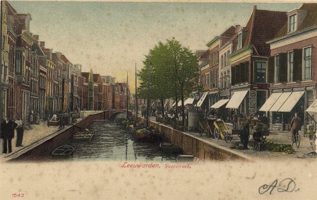 Leeuwarden, Voorstreek. - volk karren - 1904 gelopen, Verzamelen, Verzenden, Voor 1920, Gelopen, Friesland