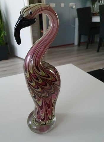 Glas beeld - Flamingo -   ophalen, Ophalen