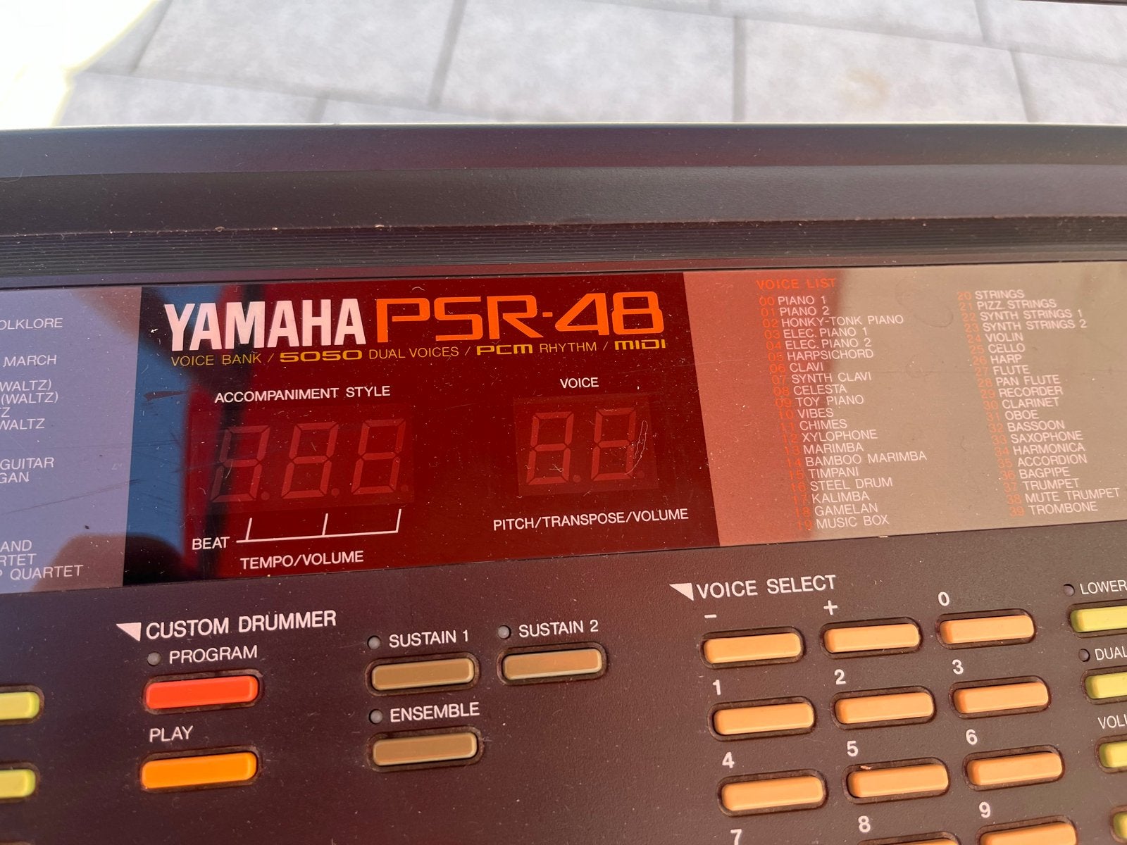 Yamaha PSR-48 Keyboard - Vintage Synthesizer, Muziek en Instrumenten, Ophalen, Yamaha, Met standaard, 61 toetsen