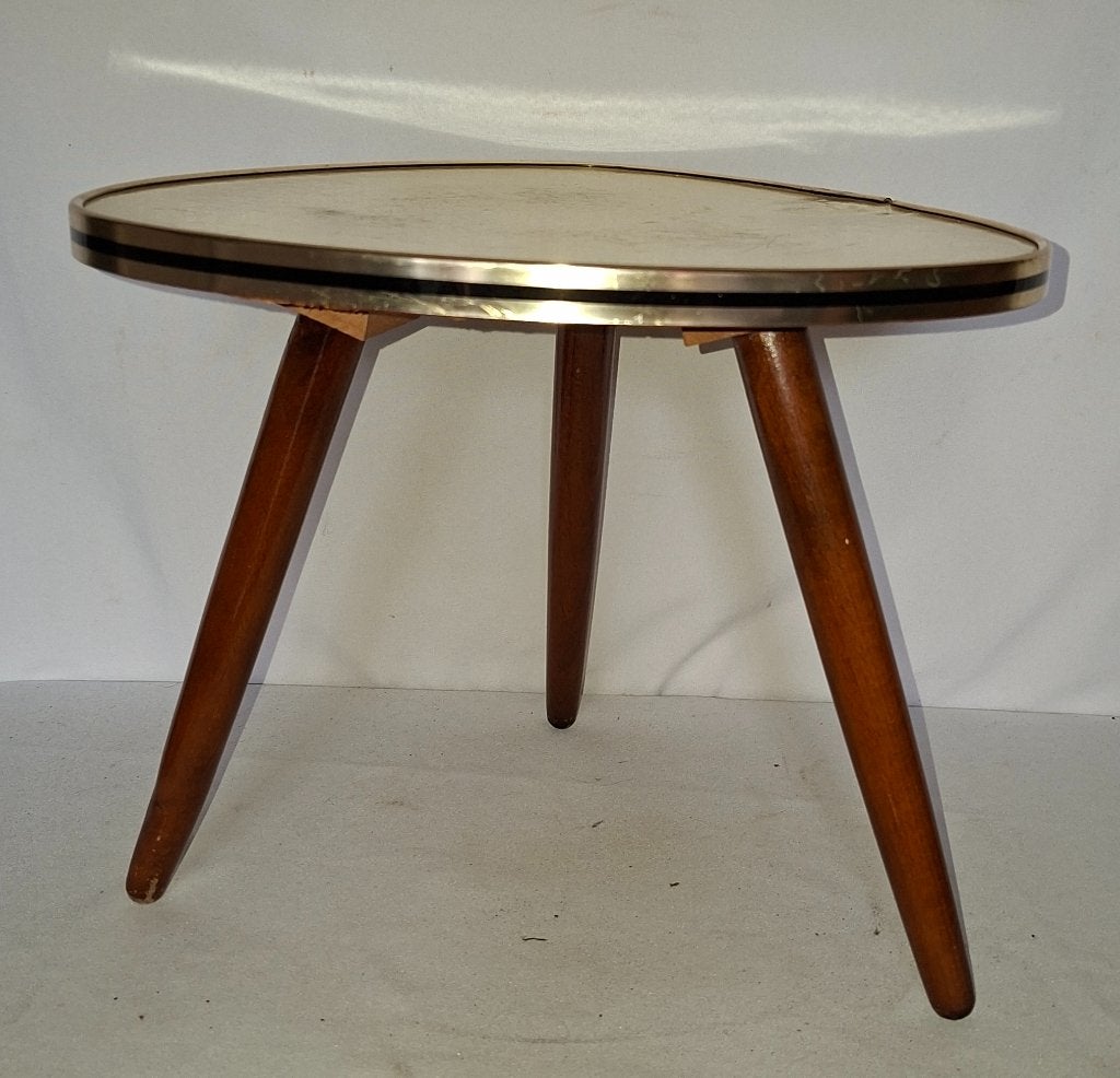 Fifties / Sixties bloementafeltje, bijzettafeltje (I), Minder dan 55 cm, Gebruikt, Sixties, Ophalen of Verzenden