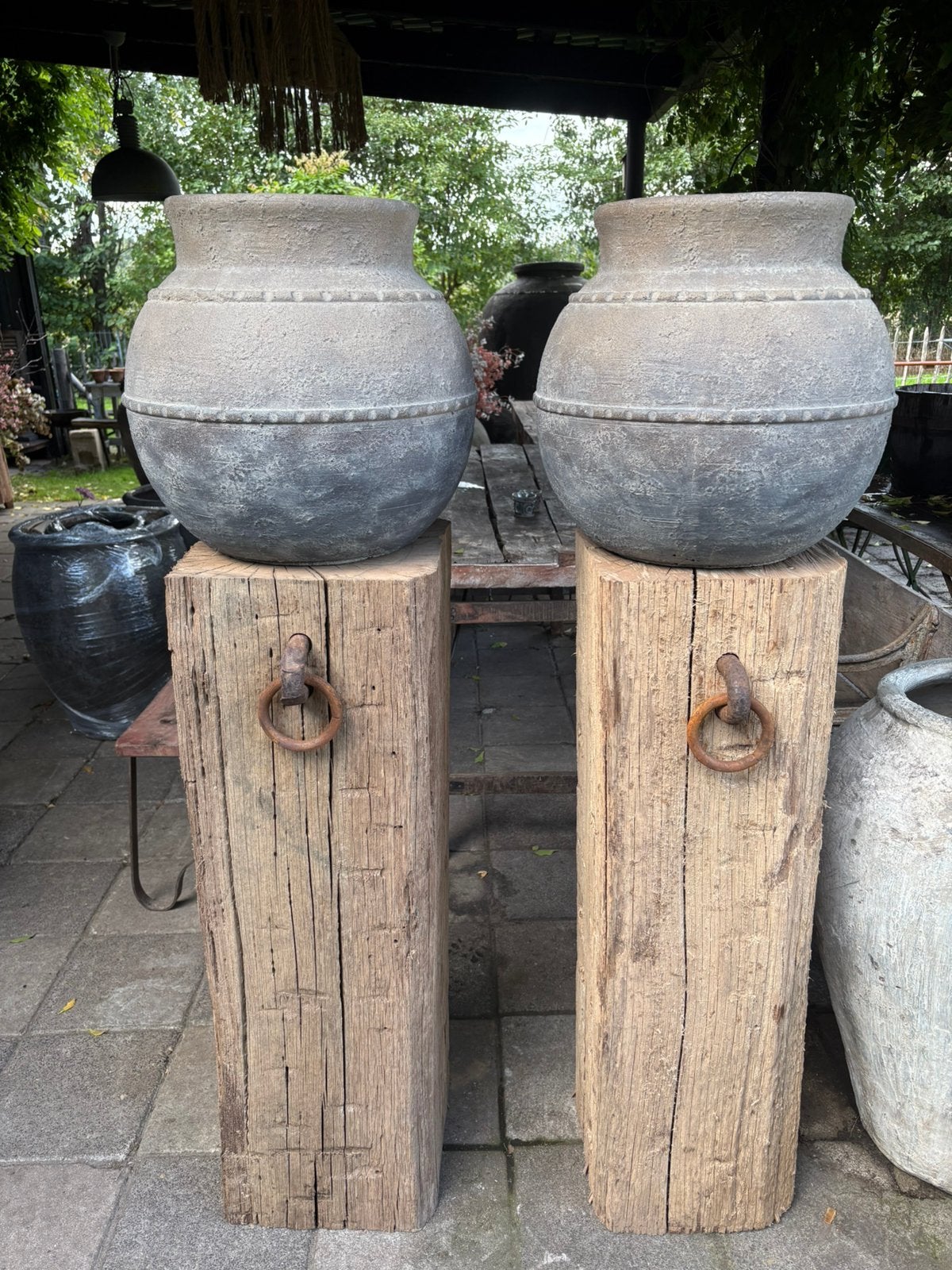 Oude meerpaal van Azobe hout, Ophalen, Gebruikt, Nvt, Nvt