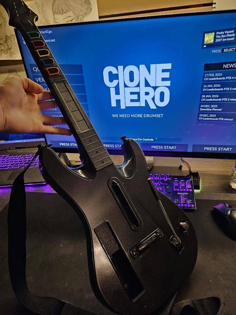USB-C Modded Guitar Hero World Tour  (PC, PS3, Xbox 360), Ophalen of Verzenden, Refurbished, Gitaar, Drumstel of Dj-set, Xbox One