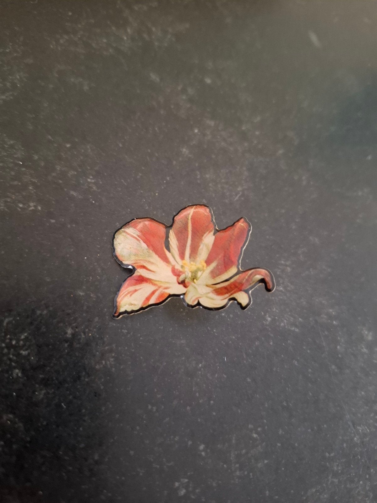 Broche van de tulpen van Cuyp, Overige materialen, 4 tot 7 cm, Nieuw, Oranje