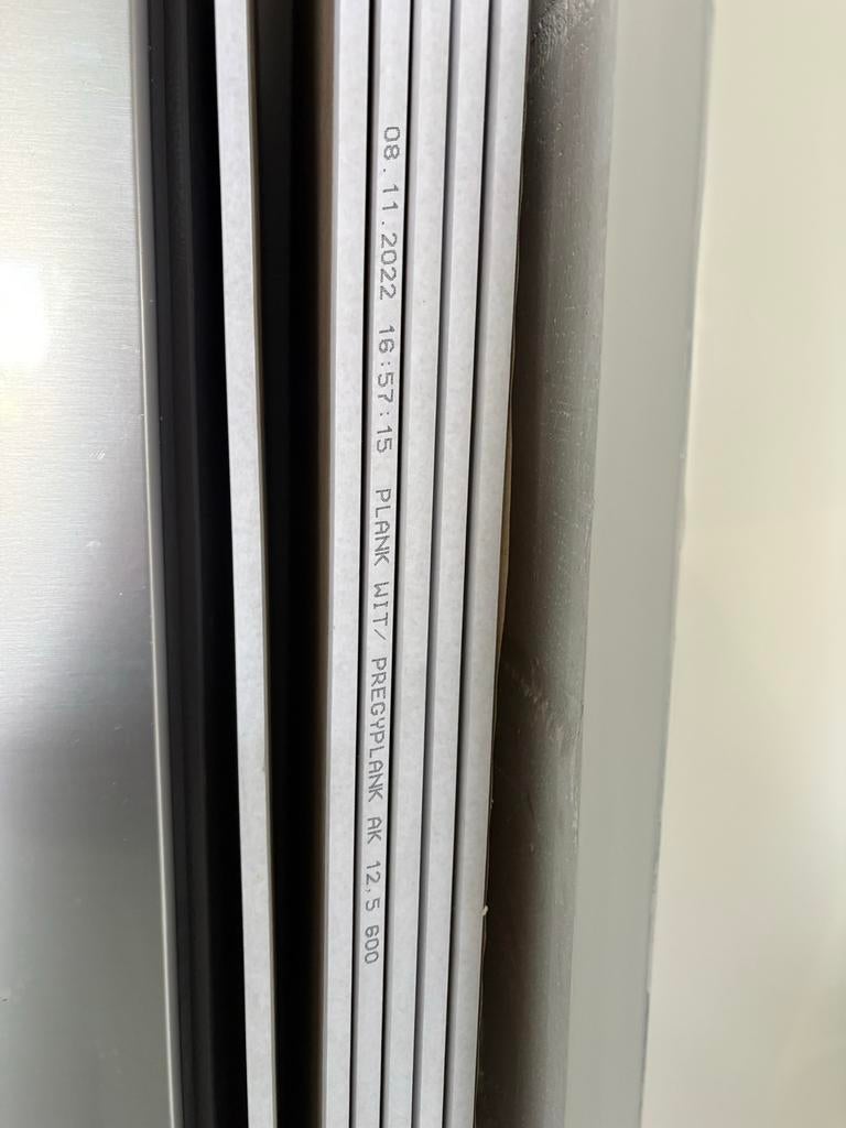 Gipsplaten Wit / Preggyplank AK 12.5 600, Ophalen, Zo goed als nieuw, Overige materialen, Minder dan 20 mm