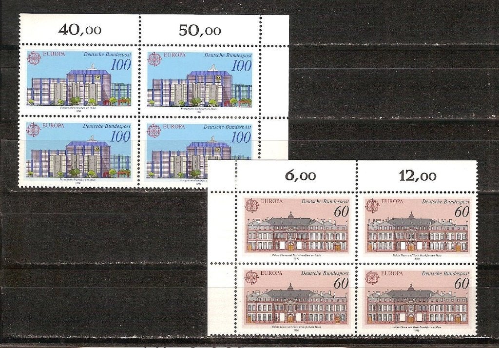 BRD 1461-1462 postfris blok van 4 e.a. blokken van 4, Ophalen of Verzenden, BRD, Postfris