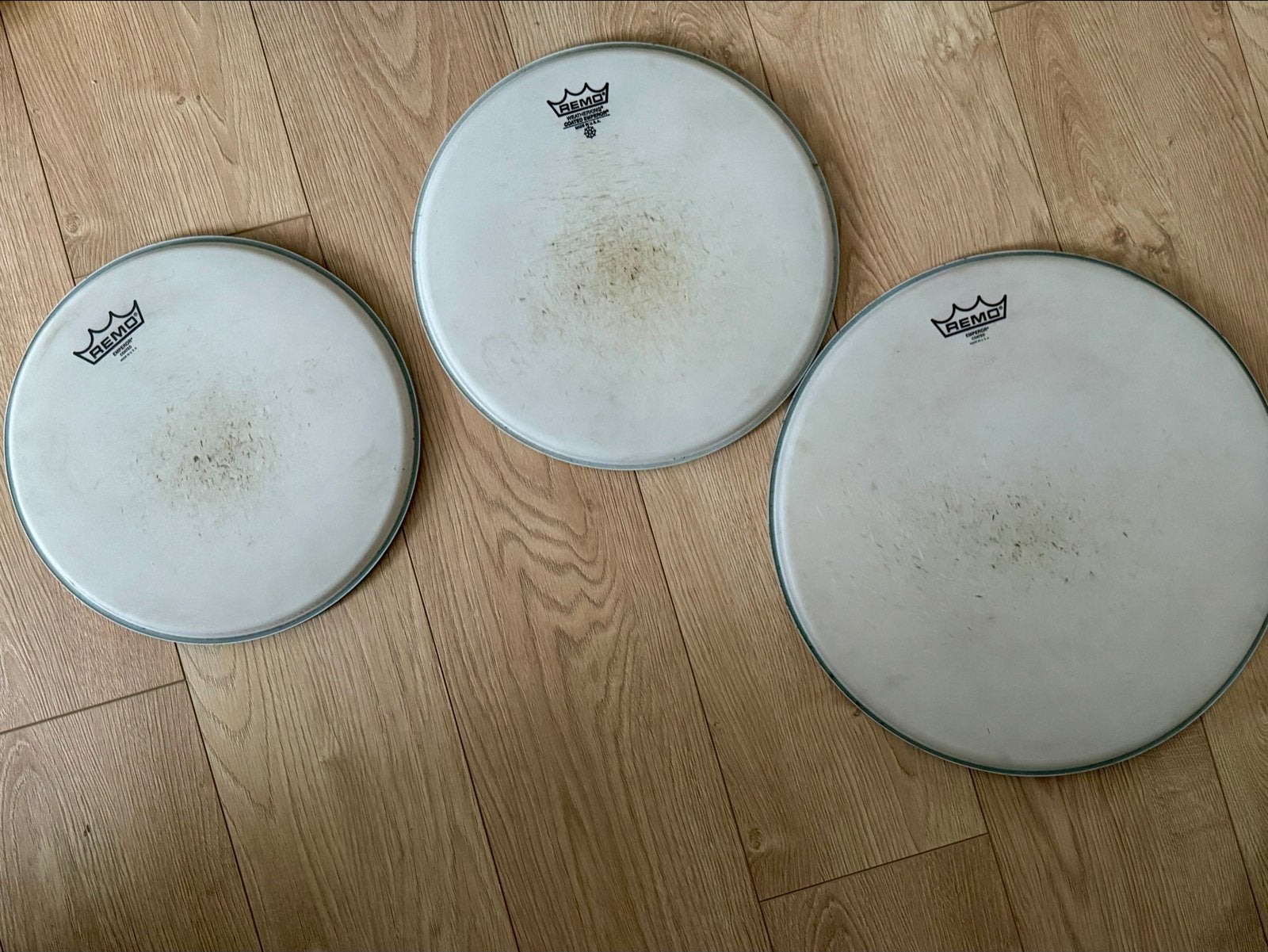 Gebruikte Remo en Tama tom vellen 12, 13, 16 inch, Ophalen of Verzenden, Gebruikt, Overige merken