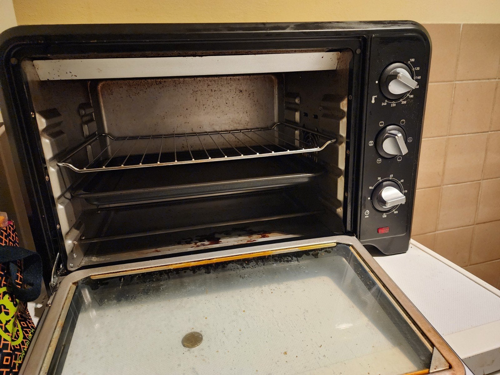 Tefal Optimo 33L Heteluchtoven - Zwart, Witgoed en Apparatuur, Ovens, Minder dan 45 cm, Gebruikt, Hete lucht, Tefal