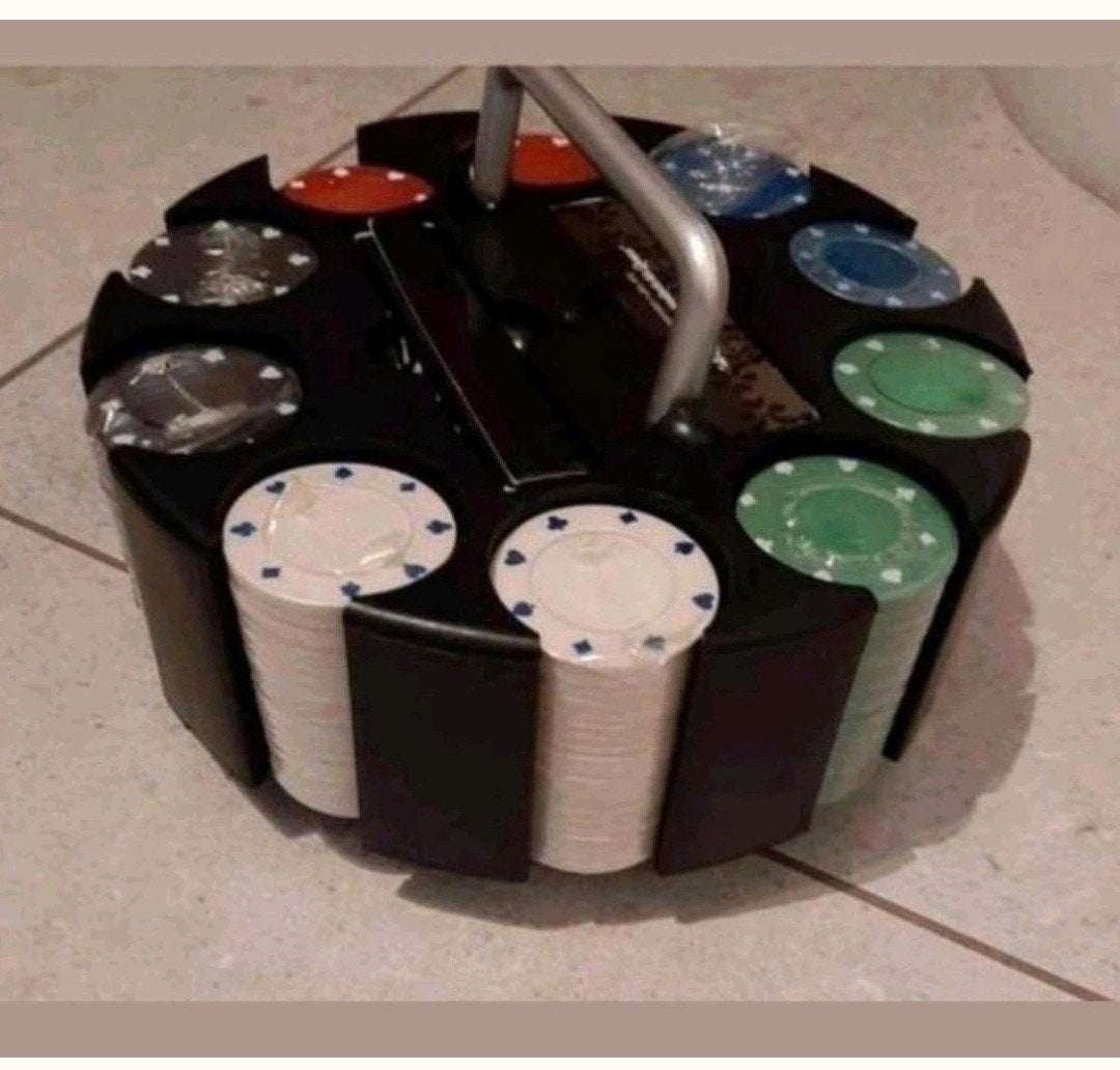 Complete poker set met fiches, kaarten en houder.carousel, Ophalen of Verzenden