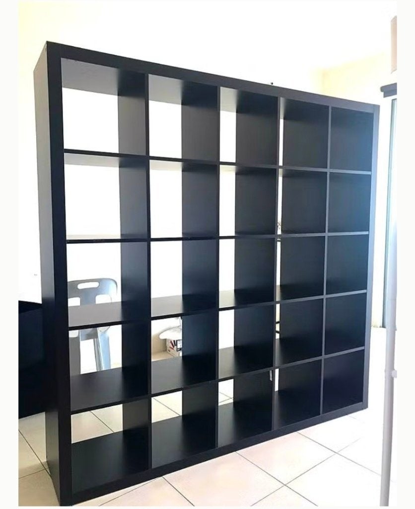 25 vaks kallax open kast vakkenkast 5x5 zwart, Ophalen, 5 laden of meer, 150 tot 200 cm, Zo goed als nieuw