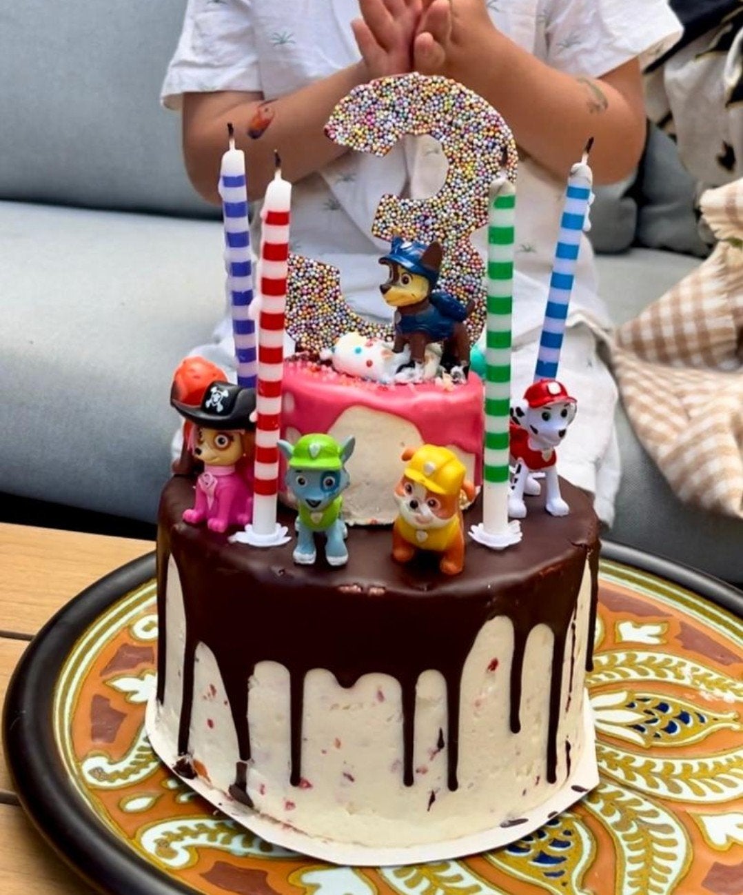 Paw Patrol kleine poppetjes - taart decoratie, Ophalen of Verzenden, Gebruikt