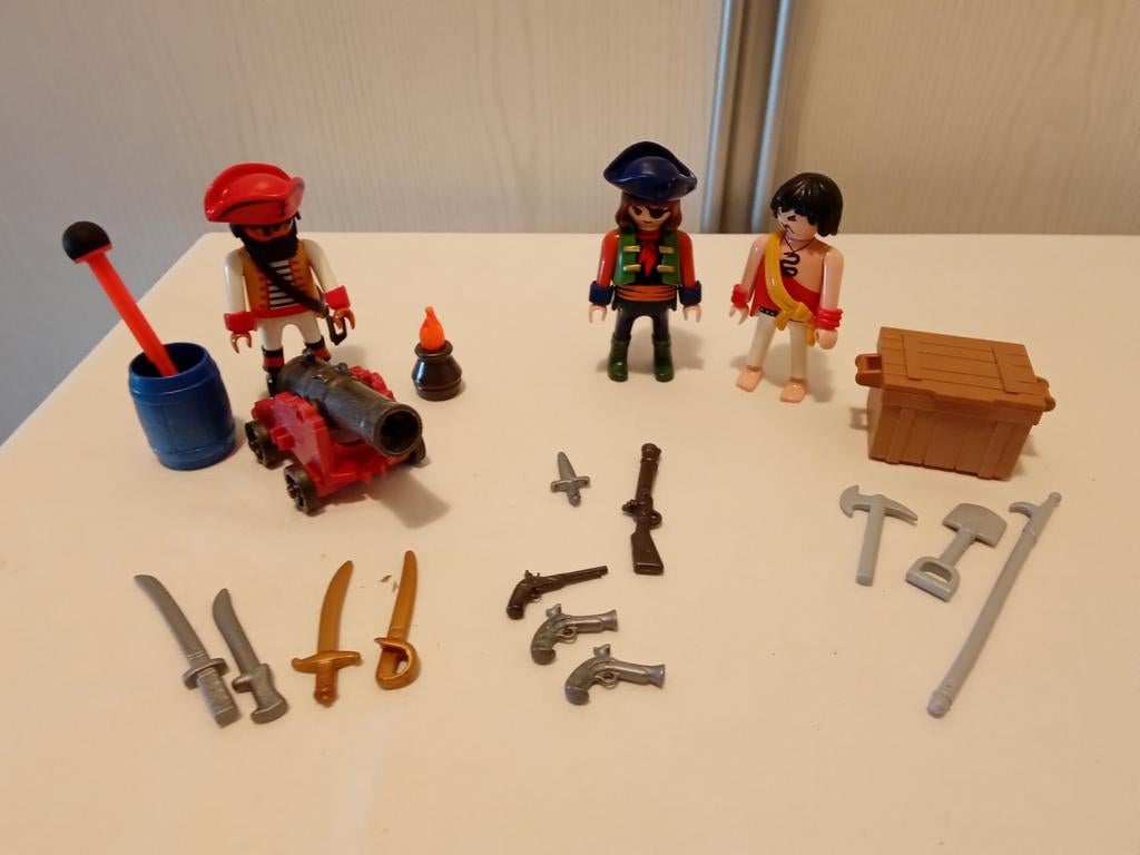 Playmobil 5136 piratenbende met kanon compleet., Ophalen of Verzenden, Zo goed als nieuw, Complete set