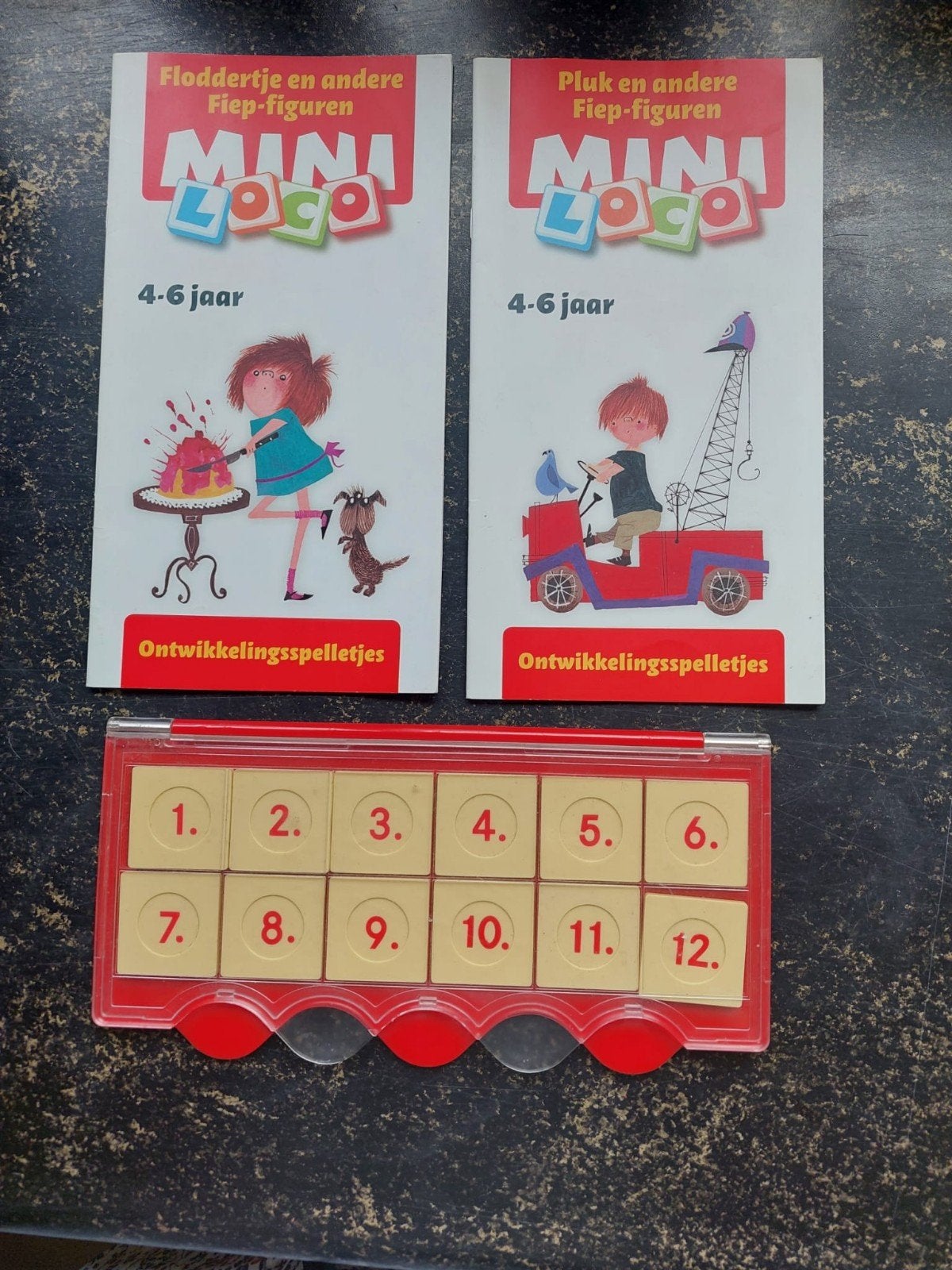 Mini Loco set: Floddertje & Pluk + basisdoos (4-6 jaar), Ophalen of Verzenden, Zo goed als nieuw, Taal en Lezen