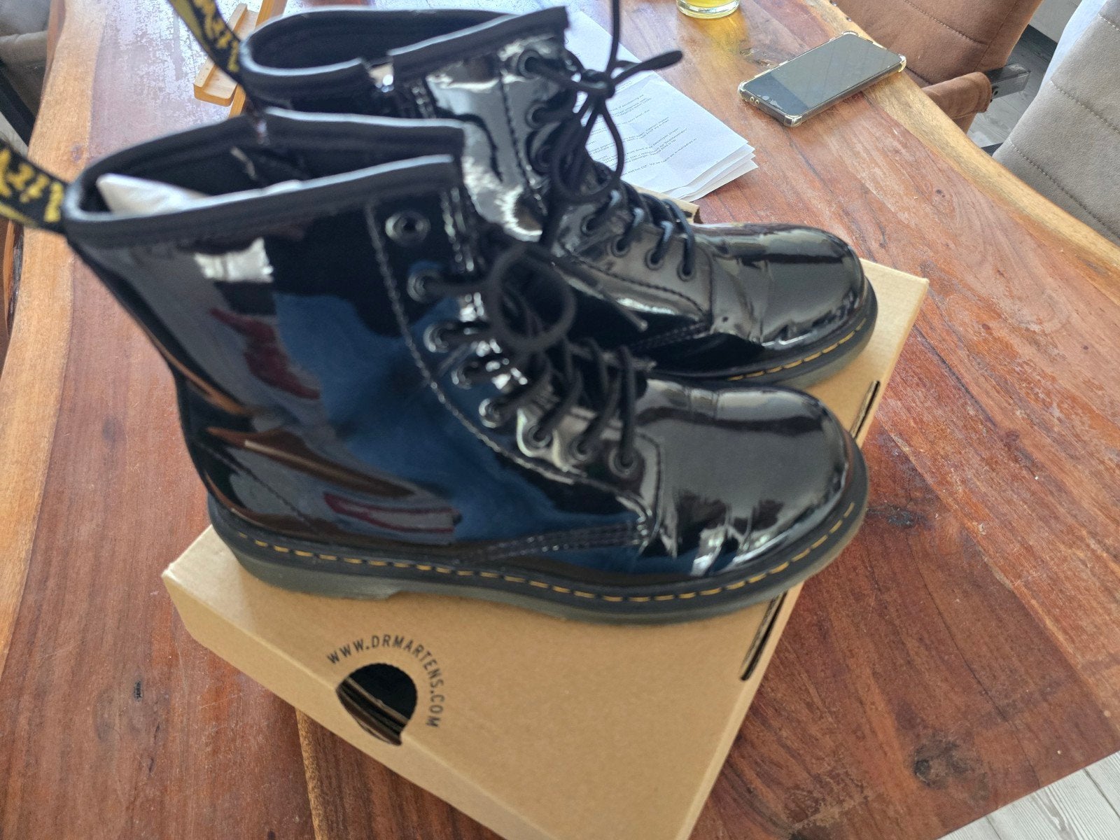 Dr. Martens 1460 Patent Lamper  - Maat 36, Dr. Martens, Jongen of Meisje, Ophalen of Verzenden, Laarzen