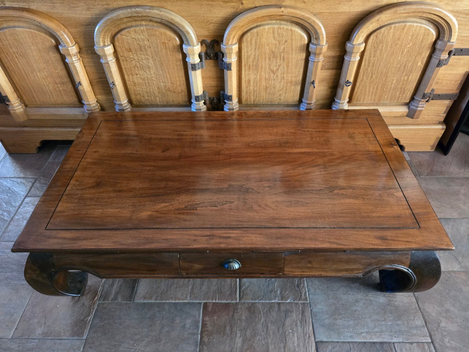 Grote opium tafel, 90 breed, 160 lang en 45 hoog., Huis en Inrichting, Tafels | Salontafels, Ophalen, 50 tot 100 cm, Zo goed als nieuw