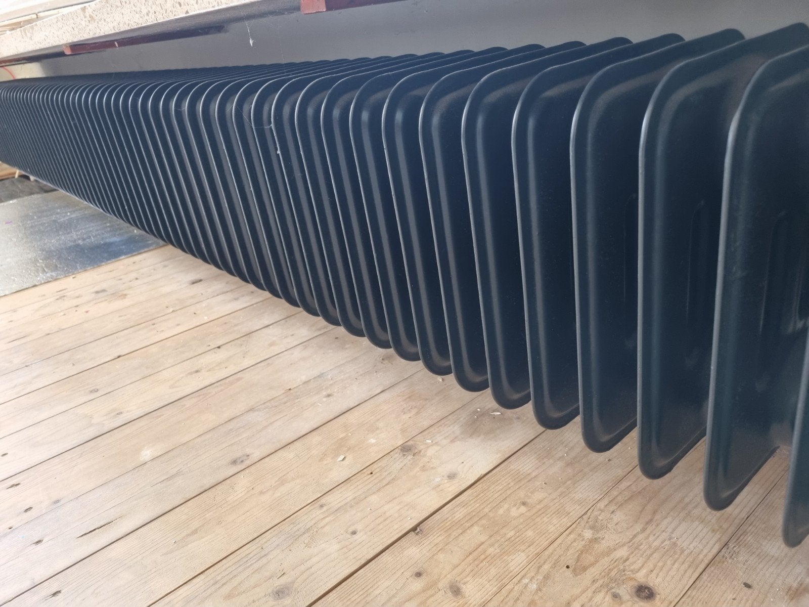 Mooie oude radiatoren Ral 7021 gietijzer, Ophalen, 30 tot 80 cm, Radiator, 150 cm of meer