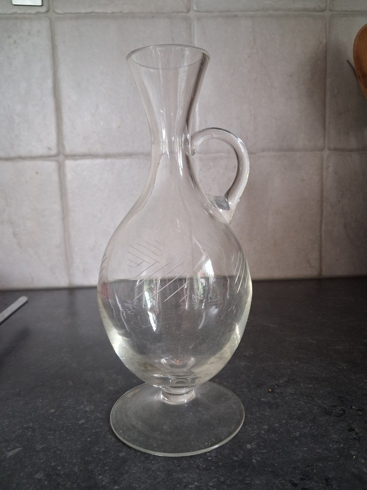 Glazen vaasje op voet, 20 cm, Verzamelen, Glas en Borrelglaasjes, Ophalen, Zo goed als nieuw, Overige typen