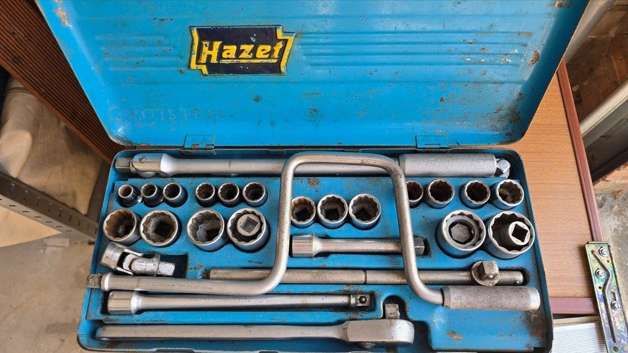 Vintage Hazet 900 Z Doppelt 12kant Dopsleutelset, Ophalen of Verzenden