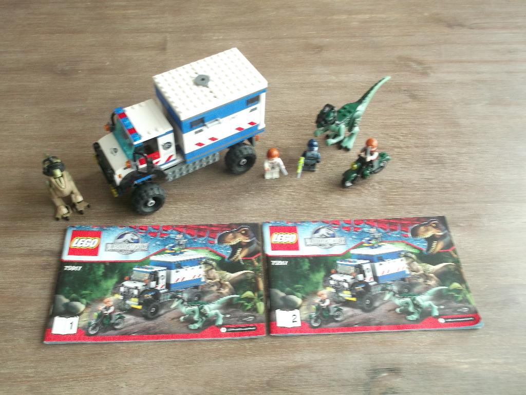 lego jurassic 75917 raptor rampage (2015), Ophalen of Verzenden, Gebruikt, Complete set, Lego