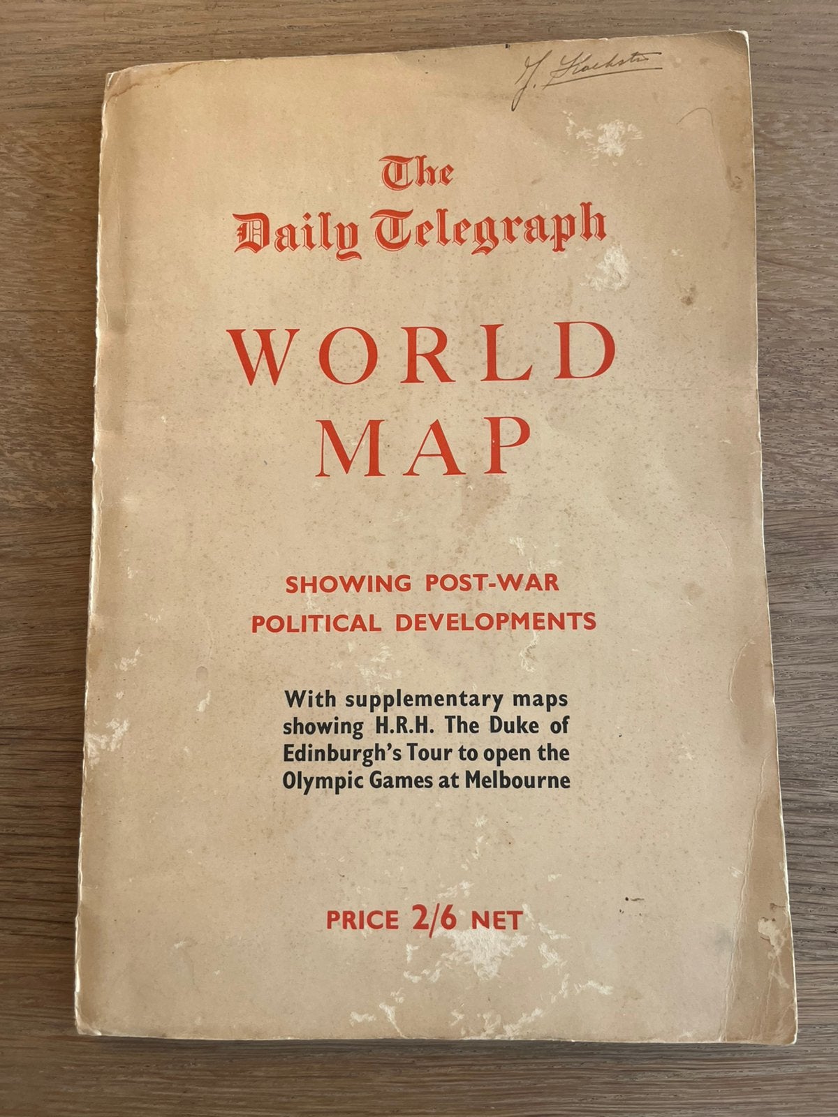 Landkaart uit 1957, Gelezen, Ophalen of Verzenden, Landkaart, 1800 tot 2000