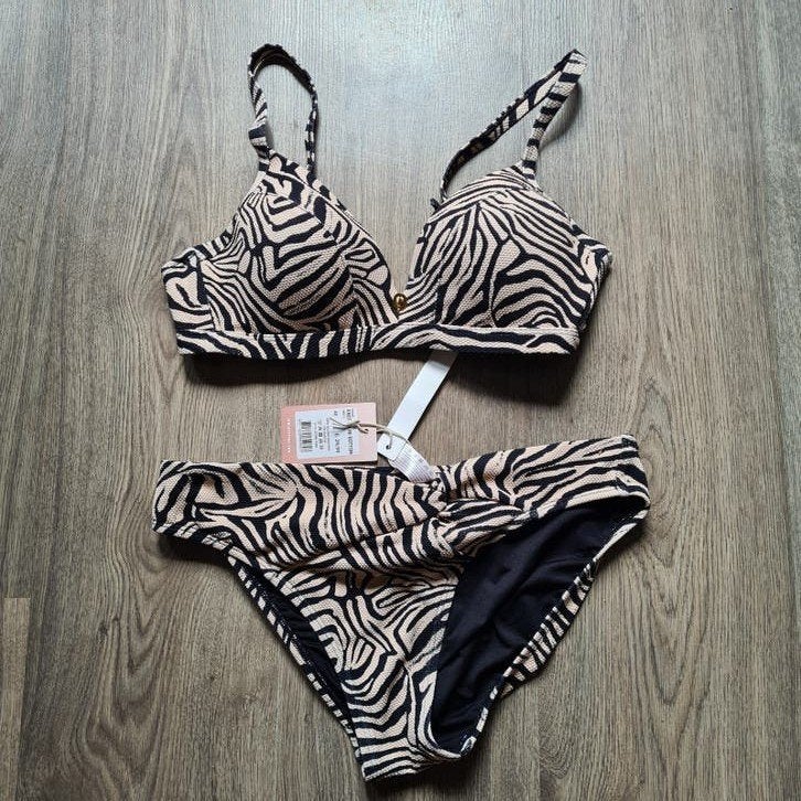 Nieuwe Ten Cate Bikini Zebraprint 75C/M, Kleding | Dames, Badmode en Zwemkleding, Ten Cate, Meerkleurig, Nieuw, Ophalen of Verzenden