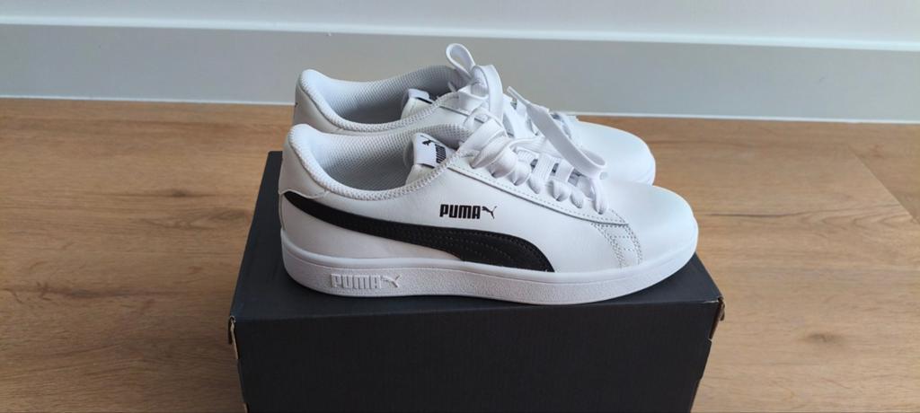 Puma Smash v2 L sneakers wit/zwart - Maat 37 (unisex), Puma, Wit, Nieuw, Ophalen of Verzenden