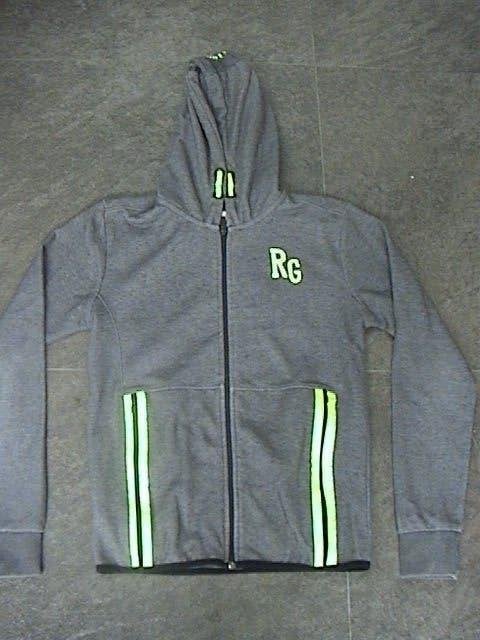 RAVAGIO grijs vest met limegroen en muts / capuchon maat 176, Gebruikt, Trui of Vest, Ophalen of Verzenden, Jongen