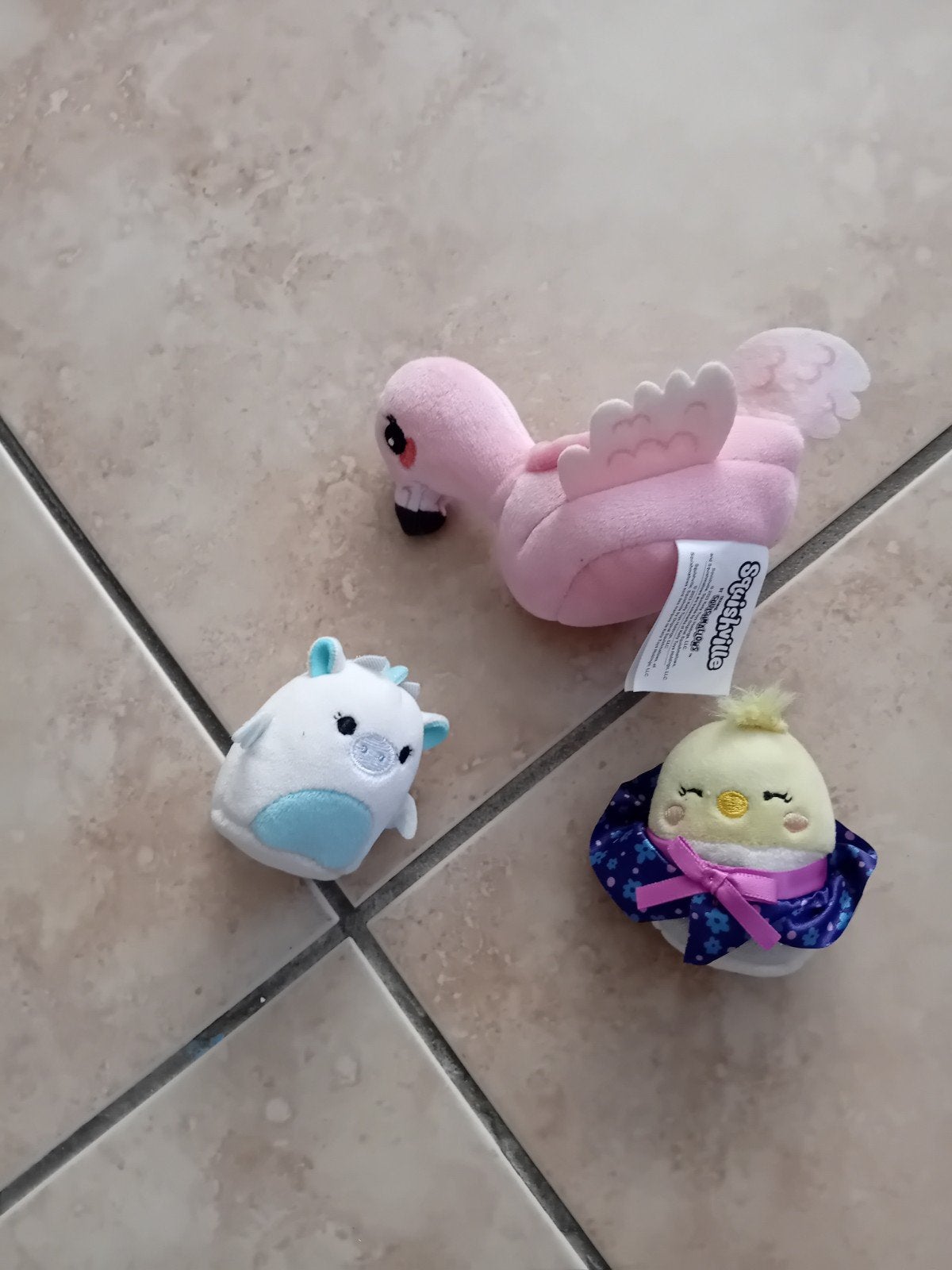 Squishville Squishmallows mini knuffels (3 stuks), Overige karakters, Overige typen, Ophalen of Verzenden, Zo goed als nieuw