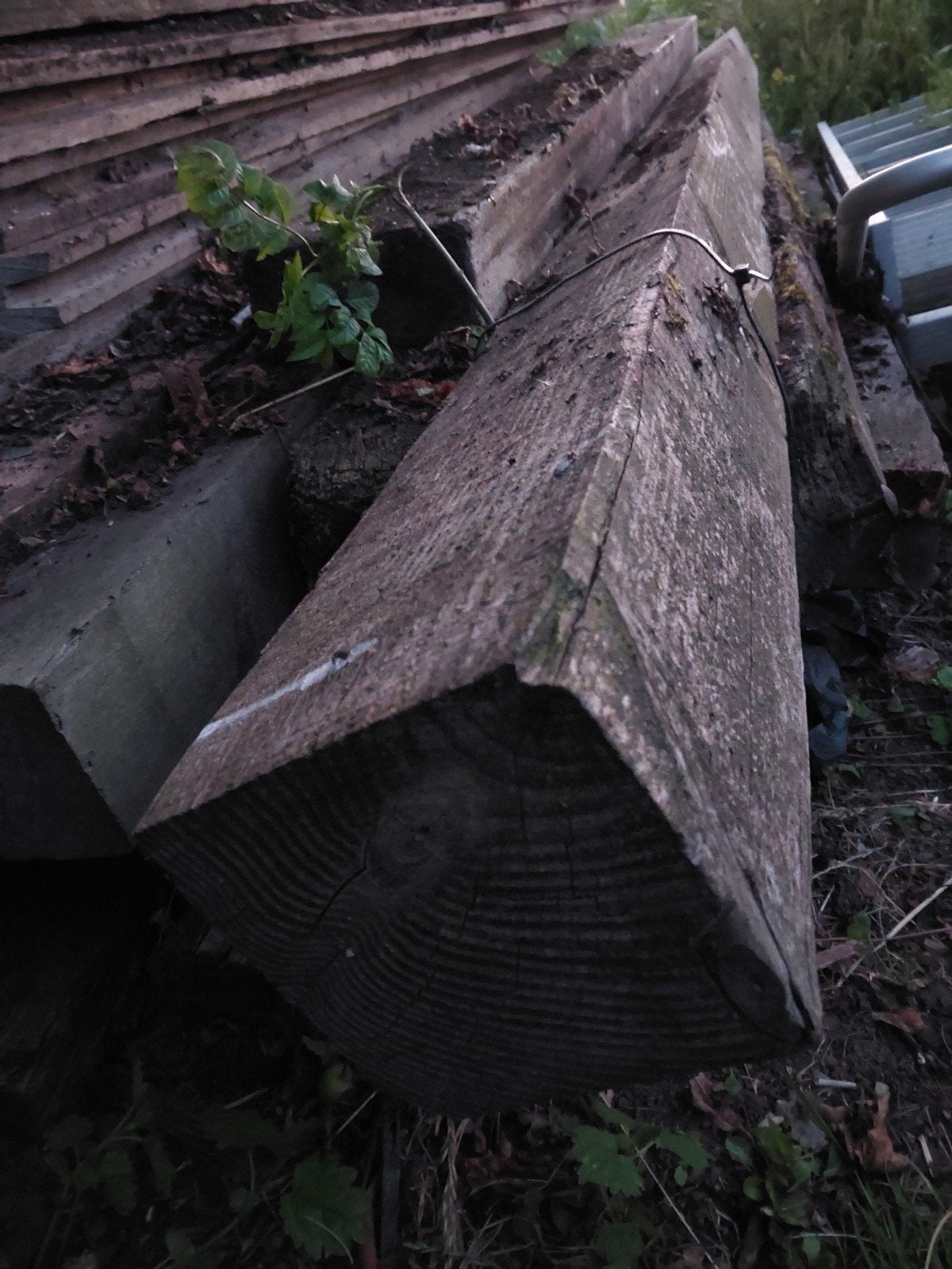 Houten paal 15x15 cm  3,2 mtr, Ophalen, Balk, Overige houtsoorten, 50 mm of meer