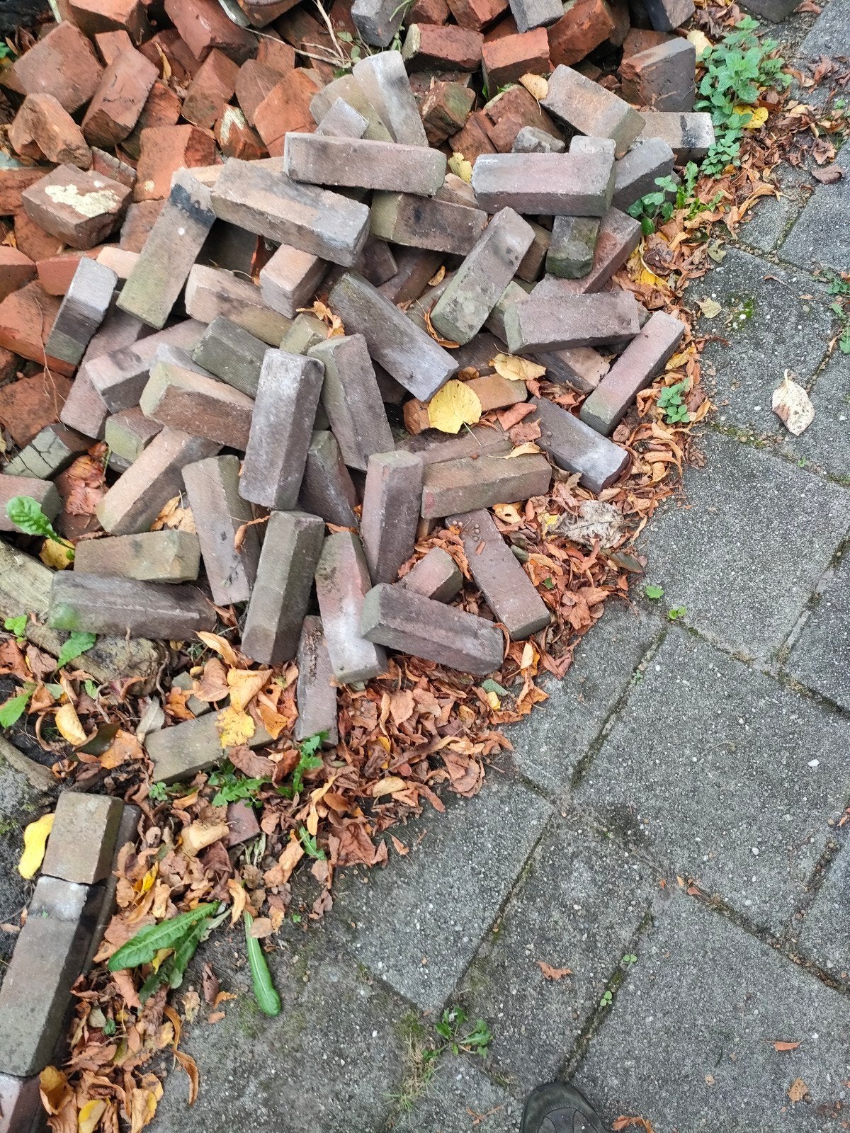 straatstenen, Ophalen, Gebruikt, Beton, Klinkers