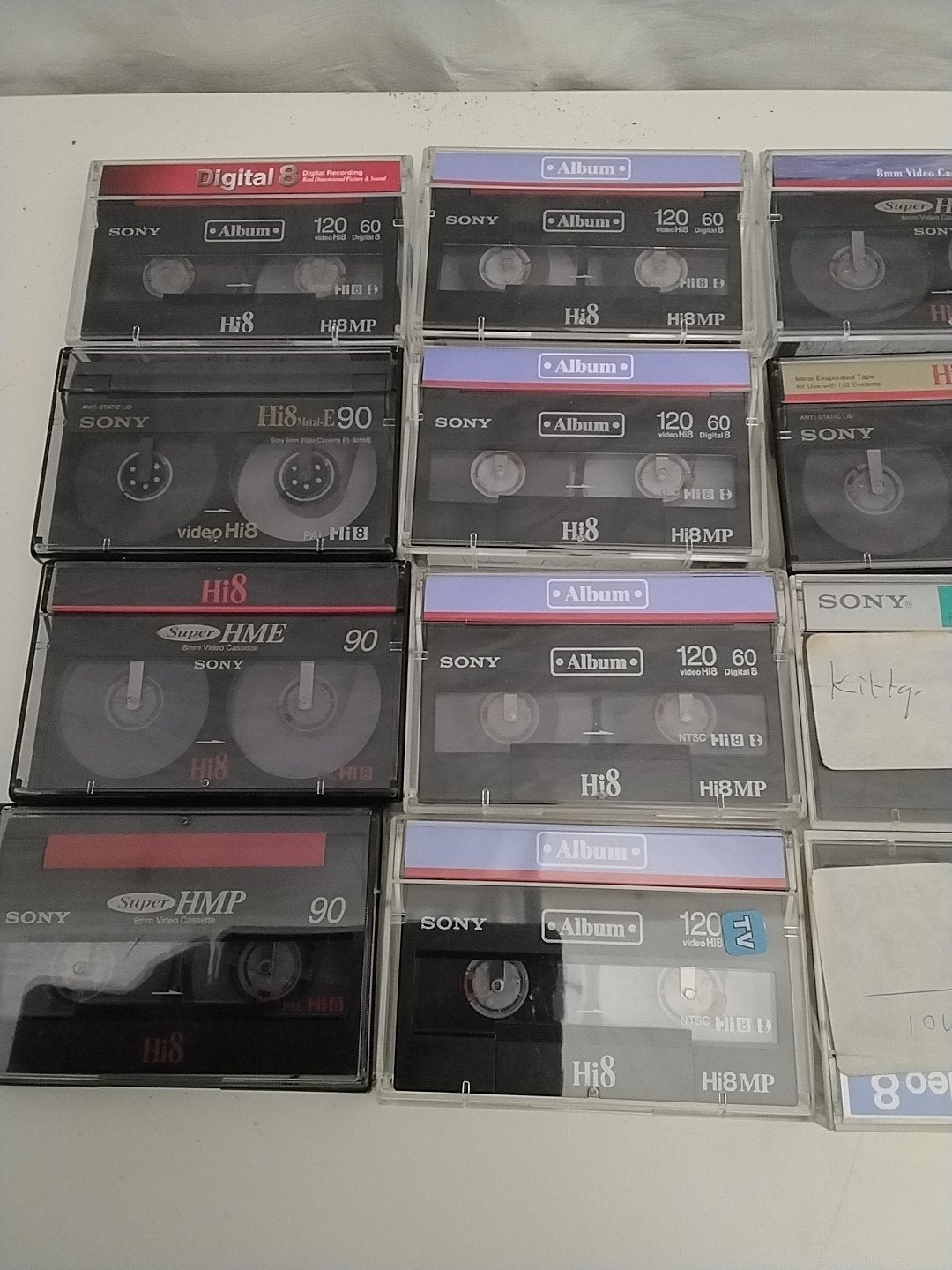 Partij Sony Hi8/Video8 videobanden - Diverse types, Ophalen of Verzenden, Gebruikt, Videoband