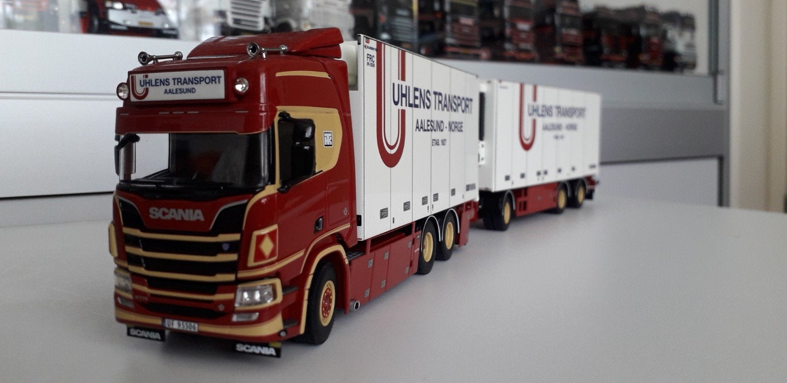 WSI Scania Next combi UHLENS transport NOORWEGEN, Ophalen of Verzenden, Nieuw, Bus of Vrachtwagen, Wsi