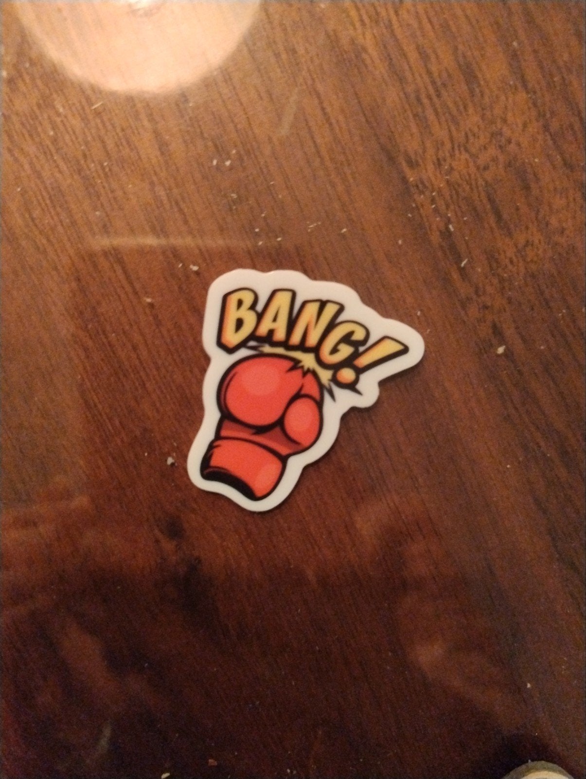 Jumbo sticker met boks handschoen en 'BANG!', Verzamelen, Ophalen of Verzenden, Nieuw, Overige typen