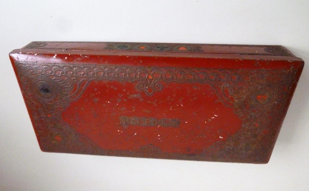 Vintage van Houten Chocolade Bridge blik, Verzenden, Gebruikt, Overige, Overige merken
