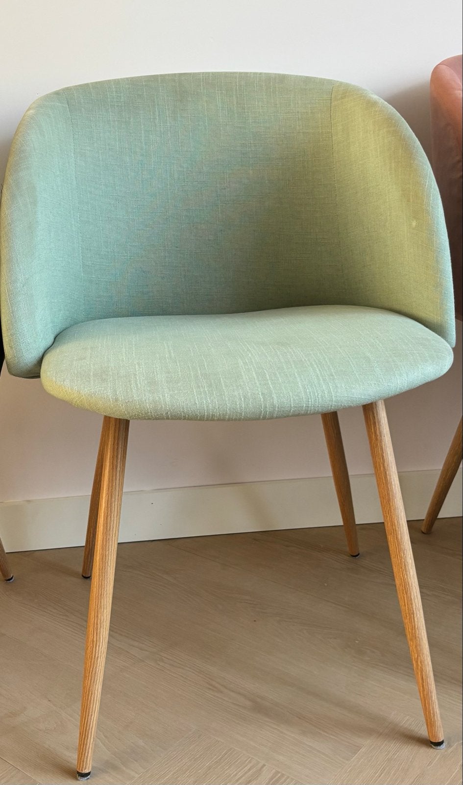 Set van 3 gestoffeerde eetkamerstoelen in diverse kleuren, Ophalen, Gebruikt, Overige kleuren, Eén