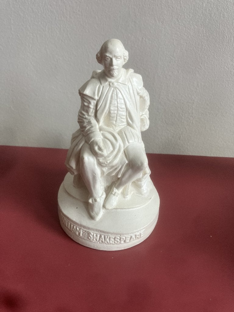 Vintage beeld - William Shakespeare in een zittende houding., Ophalen of Verzenden