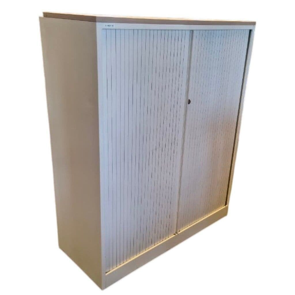 Ahrend Roldeurkast Wit Ahorn H145 x B120 x D45 Topblad Kort, 100 tot 150 cm, Ophalen of Verzenden, Zo goed als nieuw, Met slot