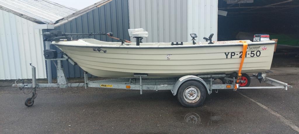 Complete Visboot 5 meter, Watersport en Boten, Kano's, Ophalen, Zo goed als nieuw, Drie personen of meer, Overige typen