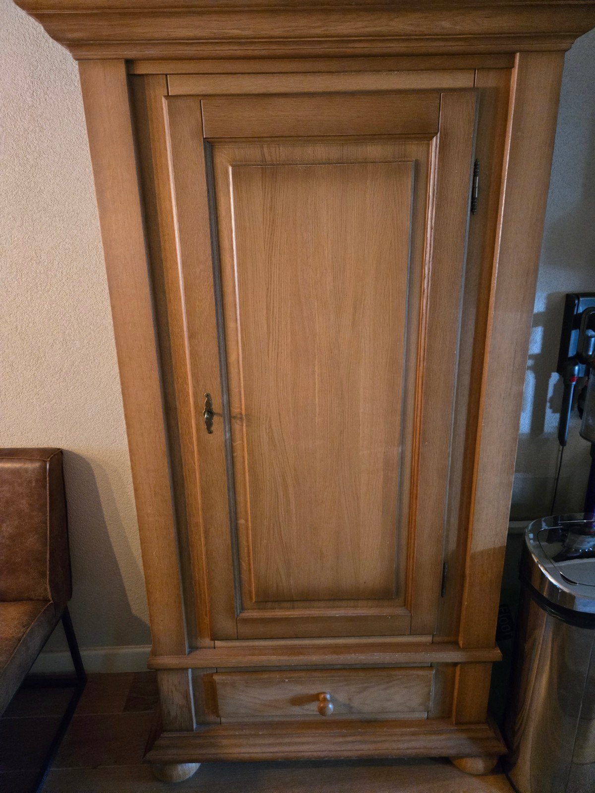 grenen kast met lade en deur, Huis en Inrichting, Kasten | Ladekasten, Ophalen, Minder dan 50 cm, Gebruikt, 1 of 2 laden