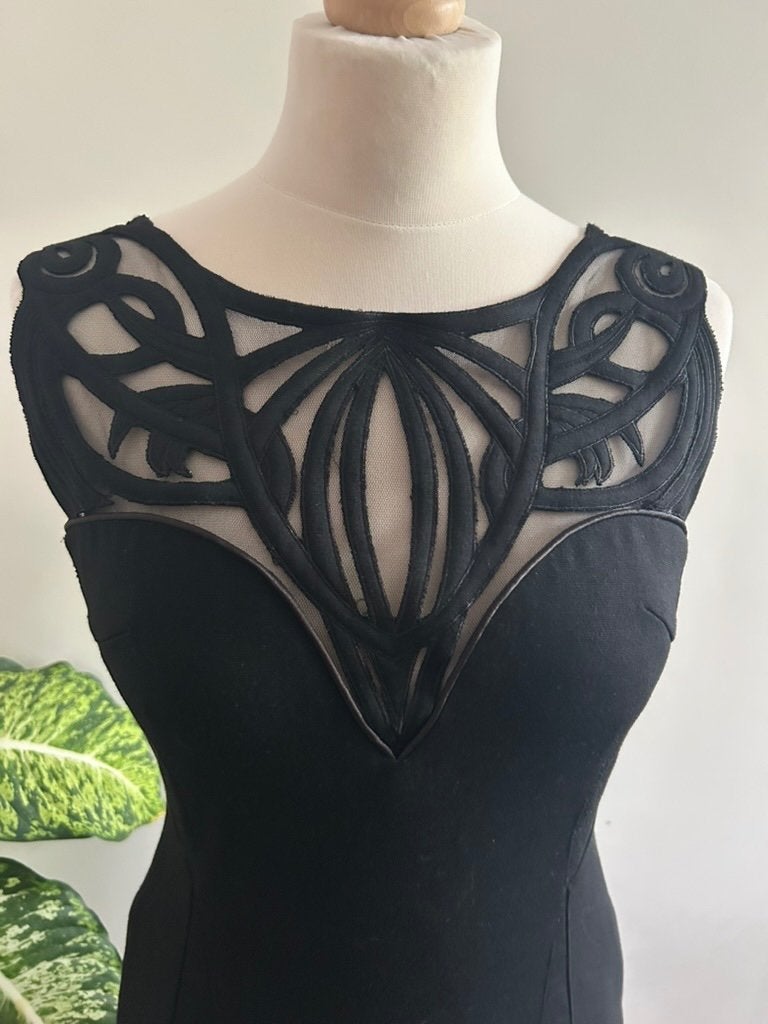 Karen Millen maat 38 chique zwart cocktail jurk 3408, Maat 38/40 (M), Karen Millen, Karen Millen, Zwart
